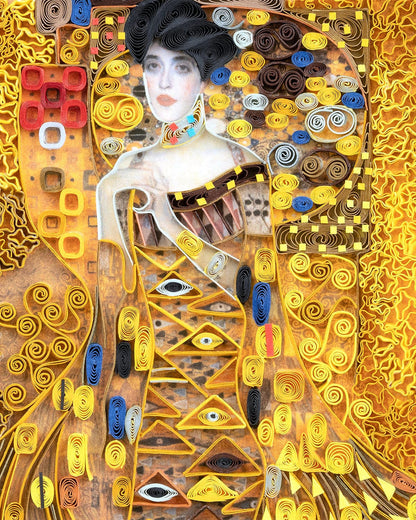 Artist Series Quilling Card: "The Lady In Gold" by Gustav Klimt