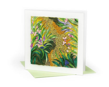 Artist Series Quilling Card: "The Path Through The Irises" by Claude Monet