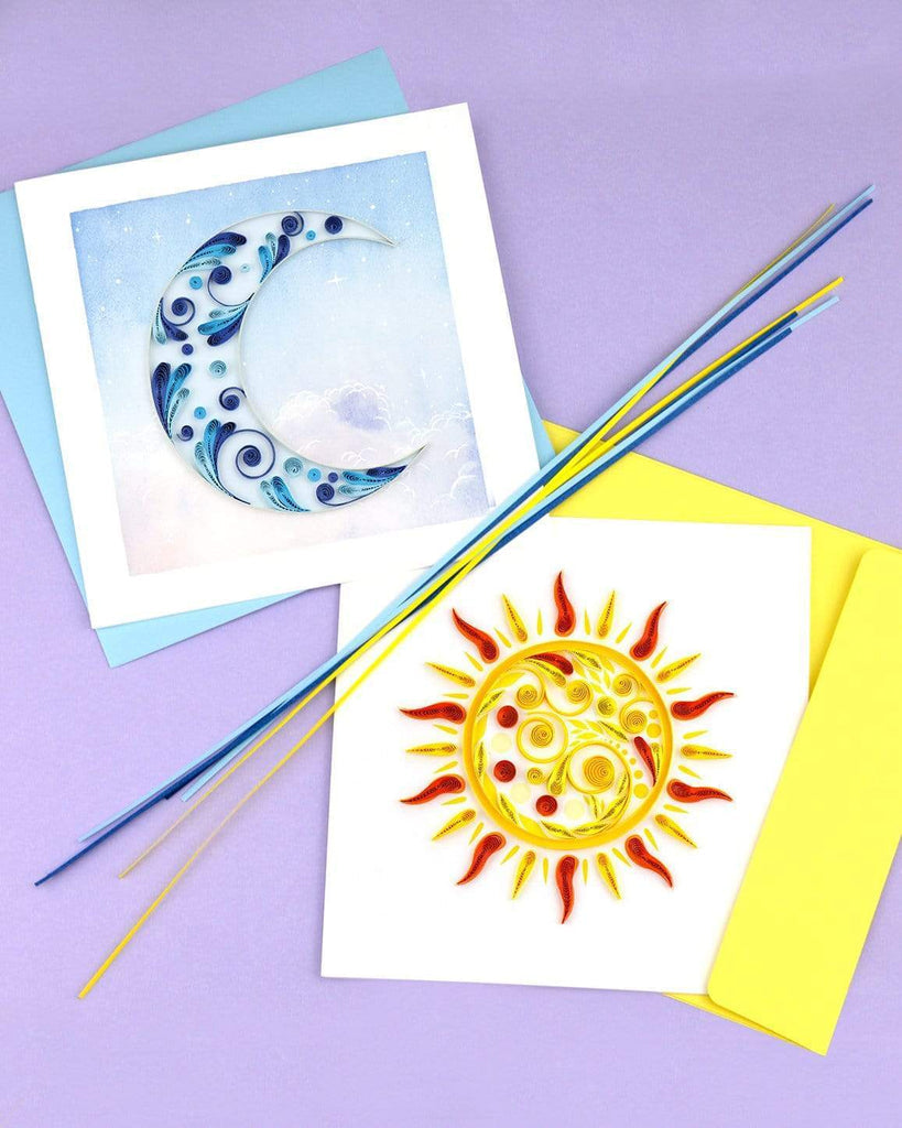 Quilled "Crescent Moon" Note Card