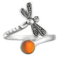 Dragonfly Ring with Crystal