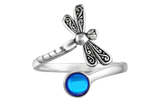 Dragonfly Ring with Crystal - Chrysler Museum Shop