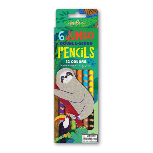 Jumbo Double-Ended Colored Pencils: Sloth
