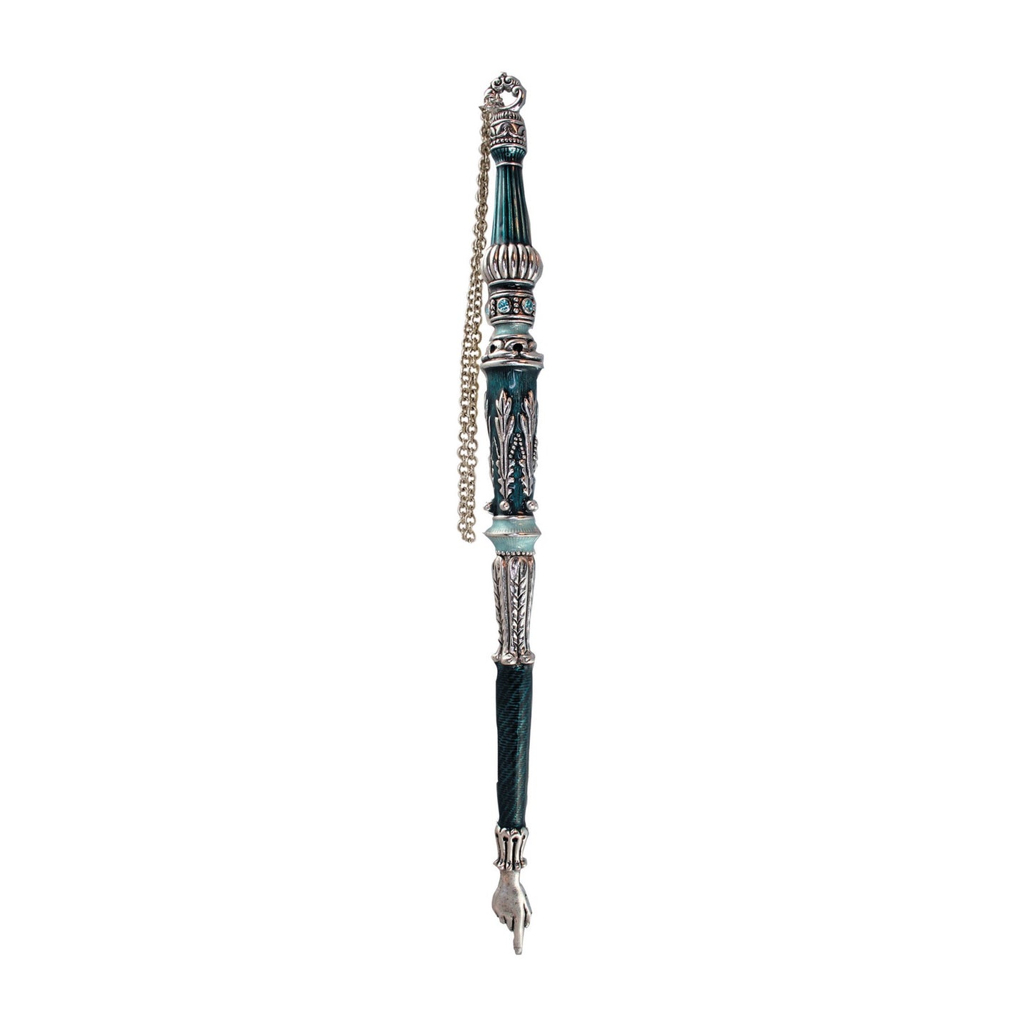Silver Laurel with Teal Yad (Torah Pointer)