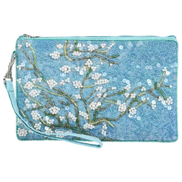 Beaded Club Bag: van Gogh's Almond Blossom